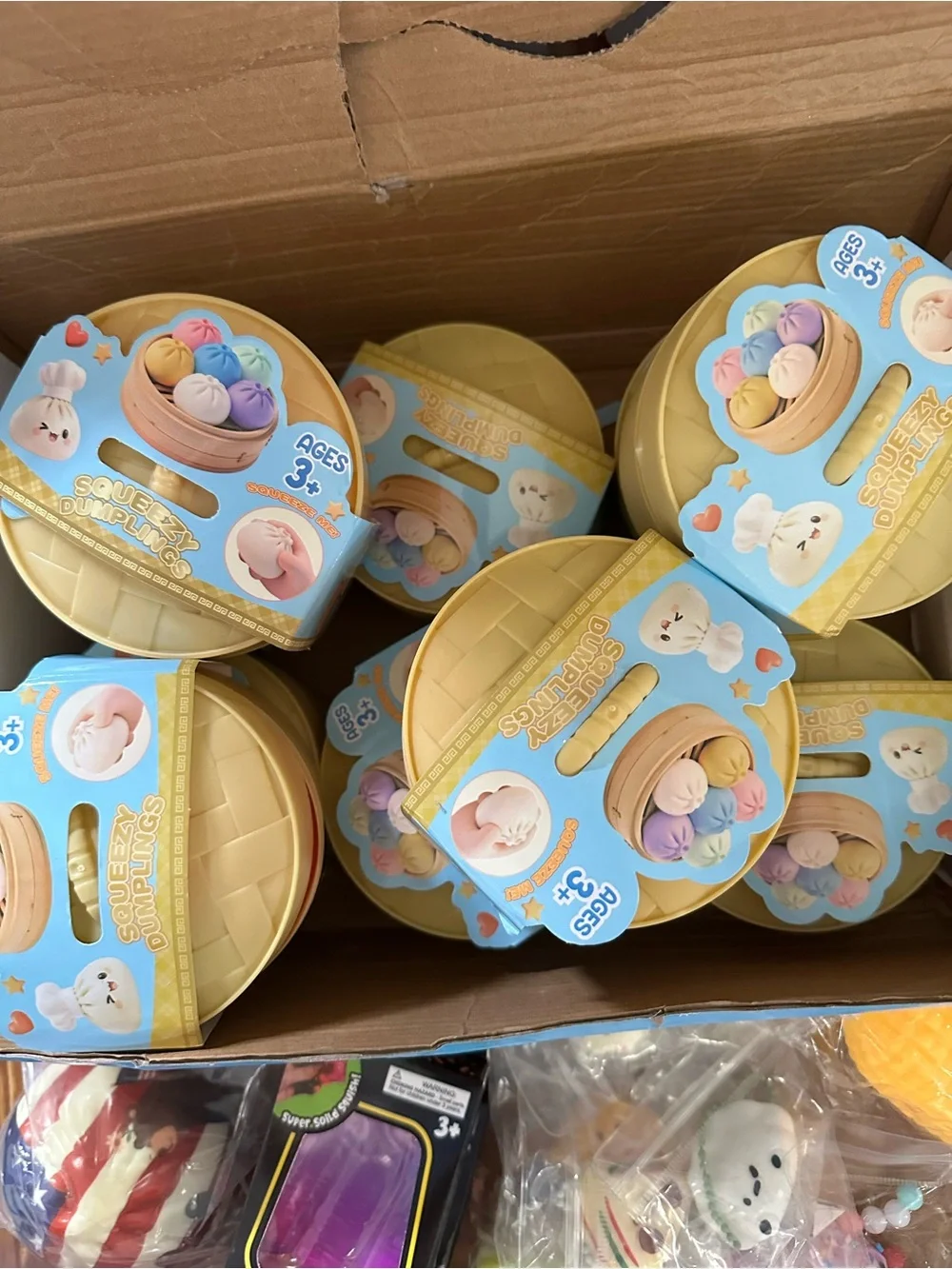 Squeezy Dumplings Toy Pastel Mix per item